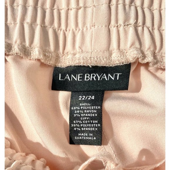 Lane Bryant Women 22/24 Peach Drawstring Waist Tai - Picture 5 of 9